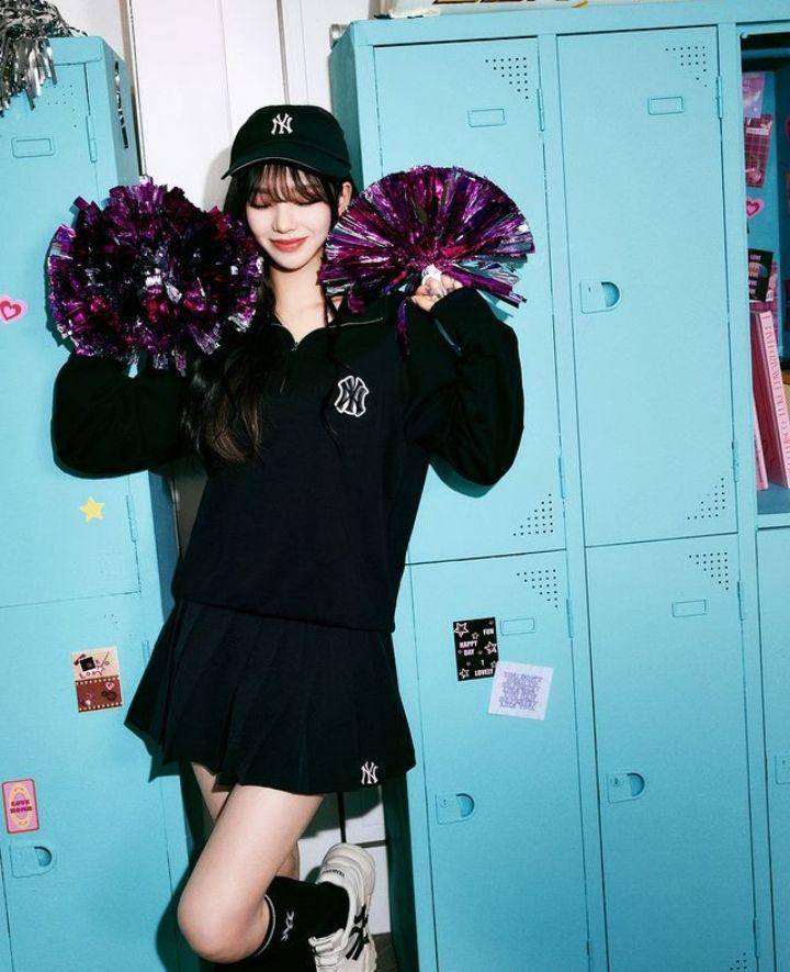 style casual sporty member aespa (instagram.com/mlbkorea)