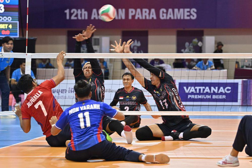 Pertandingan cabor voli duduk di Asean Paragames 2023. (Dok/NPC Indonesia)
