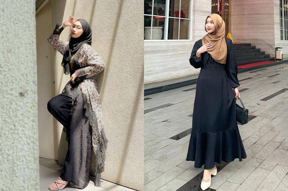 inspirasi OOTD kondangan nuansa hitam ala Nabilah Lutfiah (instagram.com/nabilahcil)