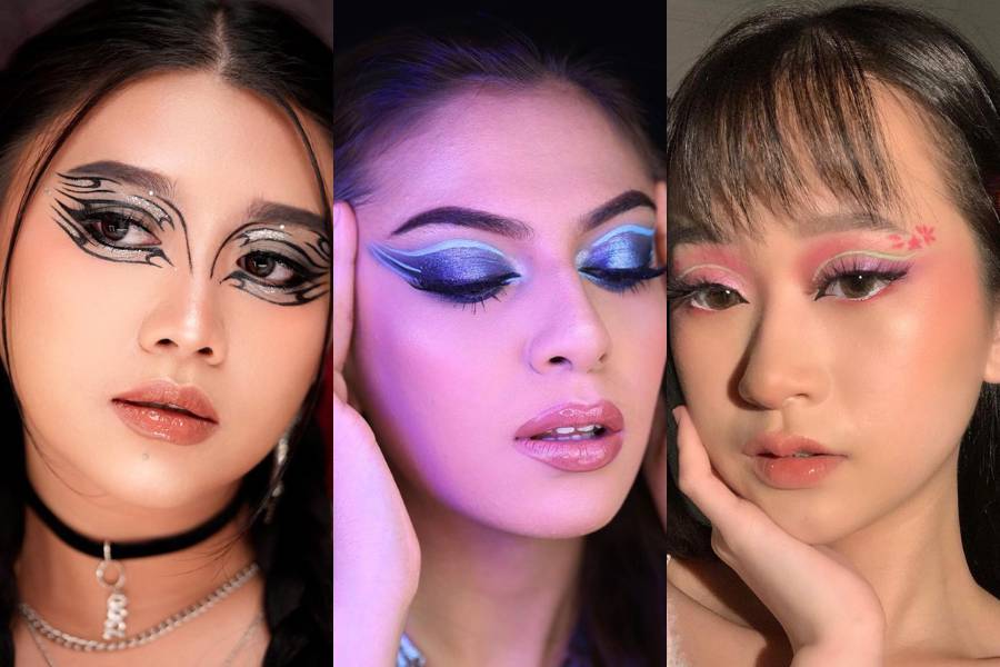 eye makeup untuk nonton konser (instagram.com/clarissaputri_ | farrajaidii |  mariadelouvre)