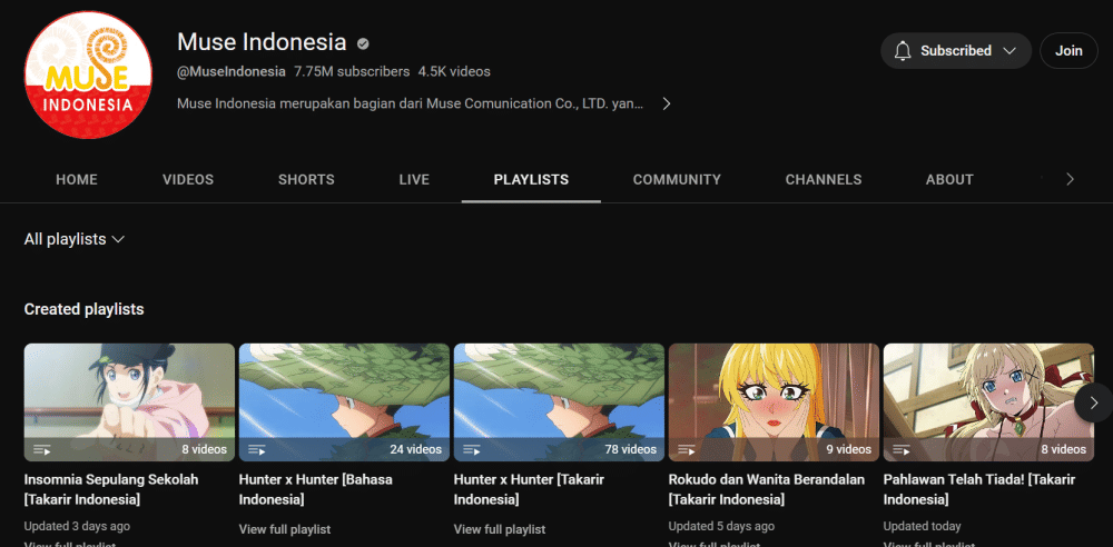 youtube.com/ Muse Indonesia