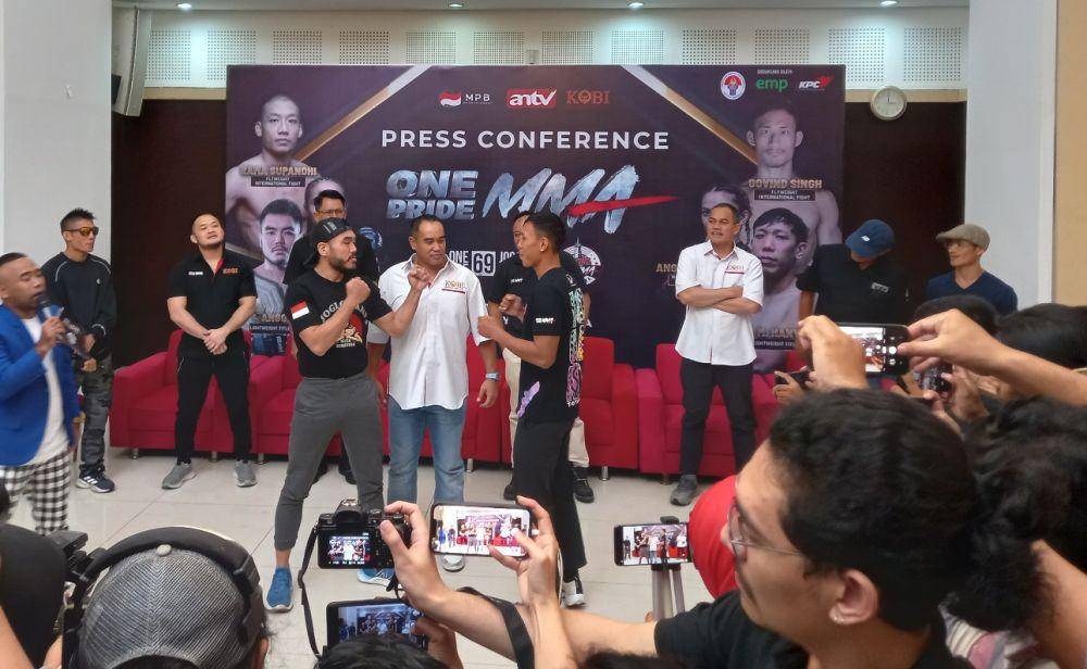 Jumpa pers One Pride MMA FN 69 Jogja Istimewa. (IDN Times/Herlambang Jati Kusumo)