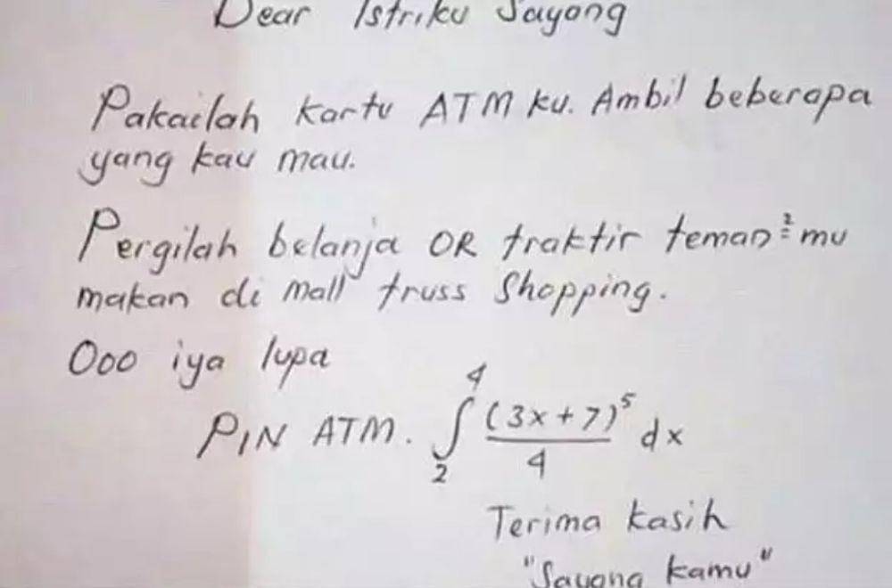 coba pecahkan rumus matematika (twitter.com/recehtapisayng)