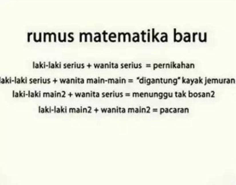 coba pecahkan rumus matematika (twitter.com/nocontextreceh)