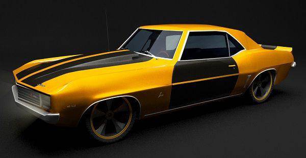 Mobil Transformer Chevrolet Camaro Z28 (artstation.com)