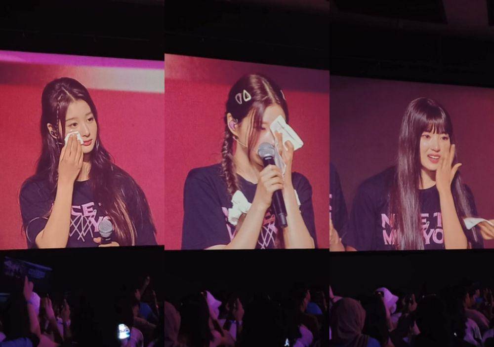 member NMIXX menangis terharu di showcase tour NICE TO MIXX YOU IN JAKARTA (dok. Pribadi/Ines Sela Melia)