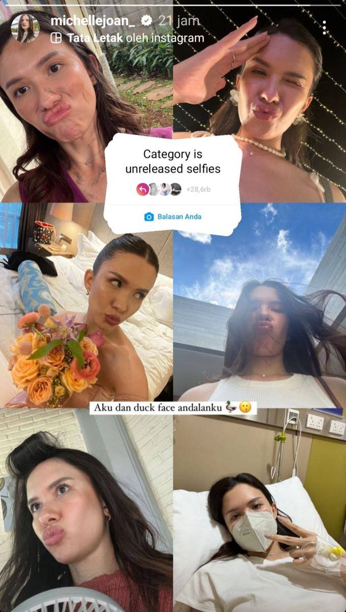potret selfie Michelle Joan (instagram.com/michellejoan_)