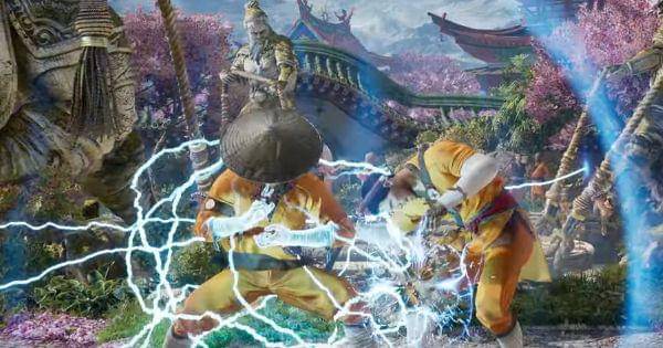 Raiden menyerang dengan kekuatan petirnya ( Dok. Mortal Kombat / Mortal Kombat 1 )