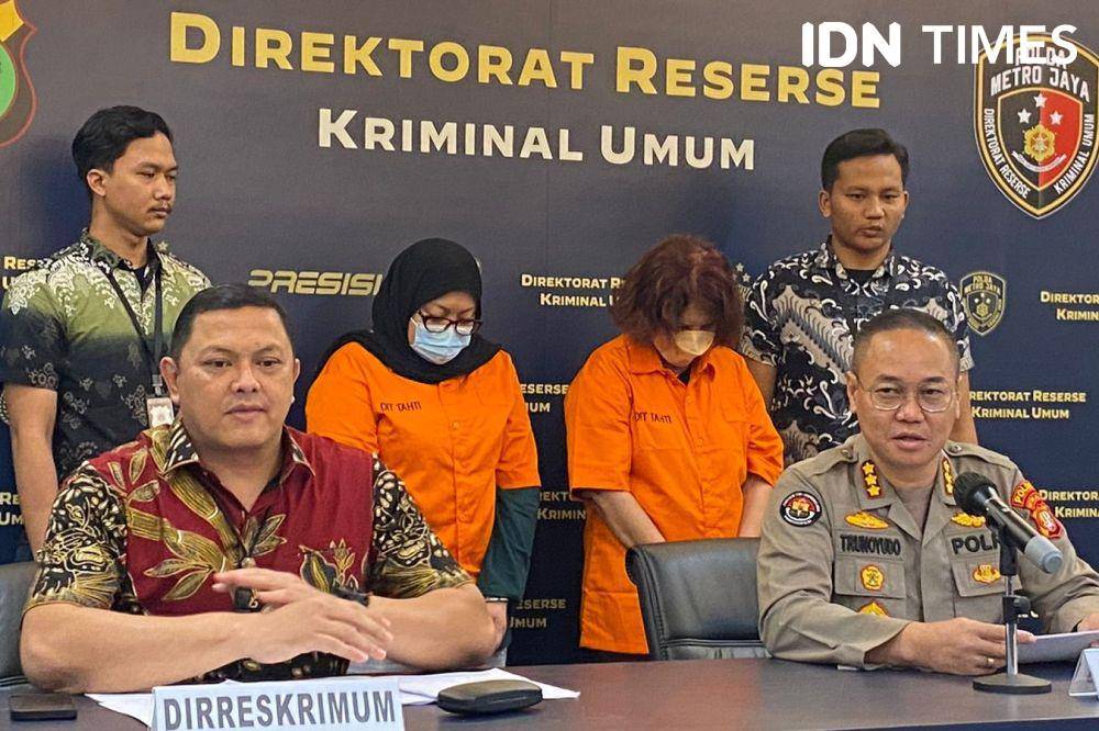 Polda Metro ringkus dua pelaku TPPO ke Arab Saudi dan Singapura. (IDN Times/Amir Faisol)