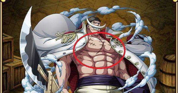Bekas luka di dada Shirohige. (Dok. Shueisha, Bandai Namco/One Piece Treasure Cruise)