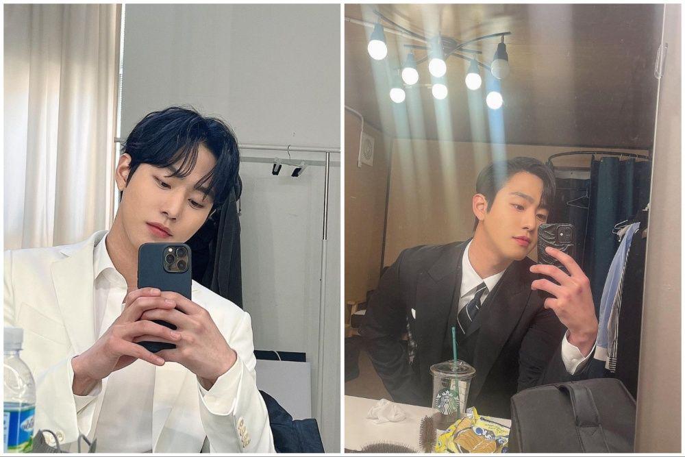 9 Pose Mirror Selfie ala Ahn Hyo Seop, Pamer Tubuh Kekar di Gym!