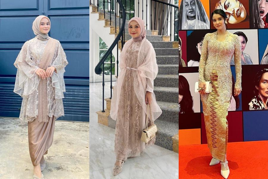 14 Outfit Kondangan Brokat Warna Nude yang Anggun dan Menawan Dipakai
