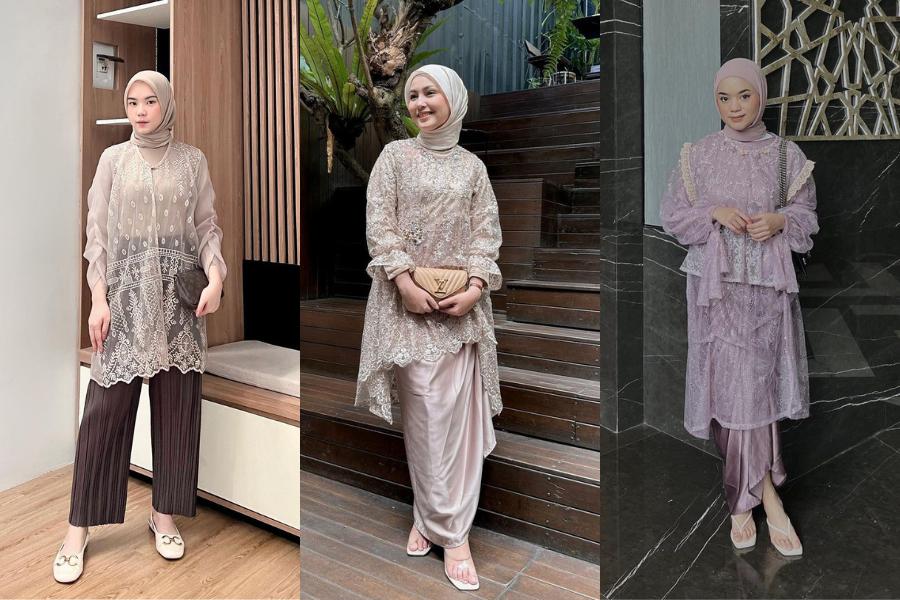 OOTD brokat soft. (instagram.com/ershaanz / instagram.com/alannaumsntk / instagram.com/nadineesakinah)