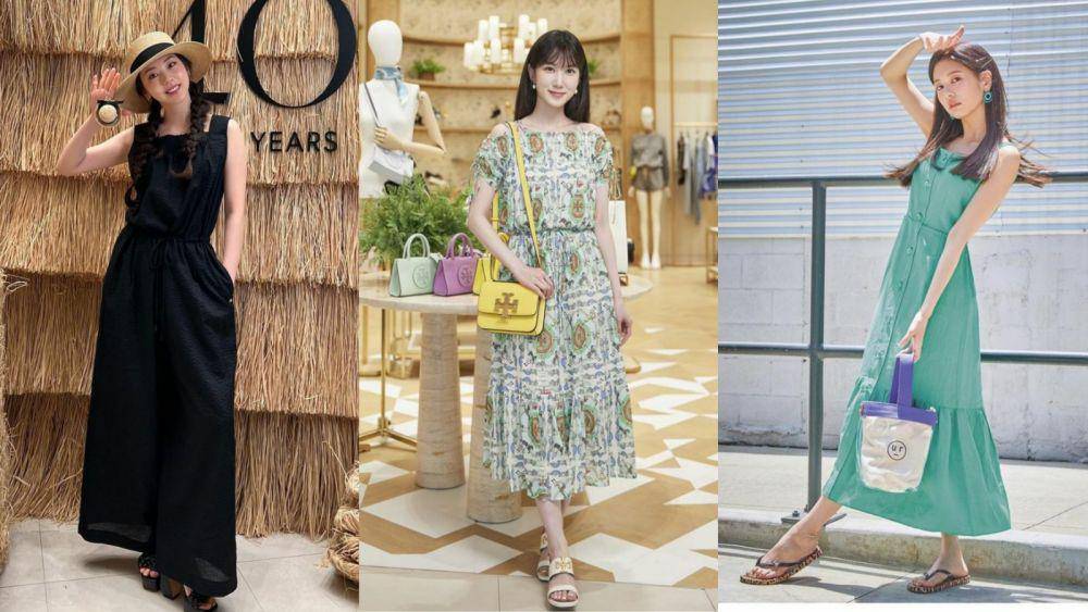 inspirasi summer dress ala aktris Korea, trendi abis (instagram.com/ssoheean | eunbining0904)