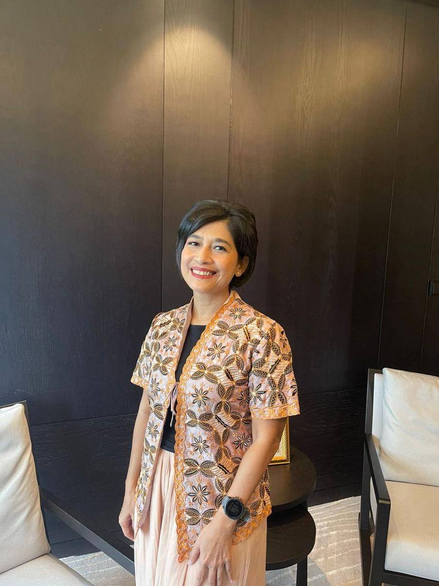 Meriam Wahyuni Katombo (HR Corporate Director PT Sayap Mas Utama) saat diwawancarai di Wisma Gawi, Jakarta Pusat (23/5/2023). (dok. PT Sayap Mas Utama)
