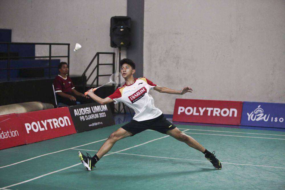 Salah satu atlet jebolan Audisi Umum PB Djarum yang berhasil meraih podium tertinggi pada kejuaraan Polytron Walikota Cup Solo 2023 ialah Radithya Bayu Wardana yang turun pada nomor Tunggal Remaja Putra U17. Radithya merupakan rekrutan Audisi Umum tahun 2018. (Do. PB Djarum)