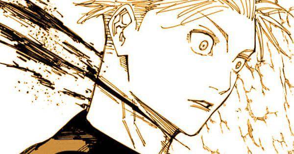 Leher Gojo terkena sabetan teknik Sukuna ( Dok. Mangaplus / Jujutsu Kaisen )