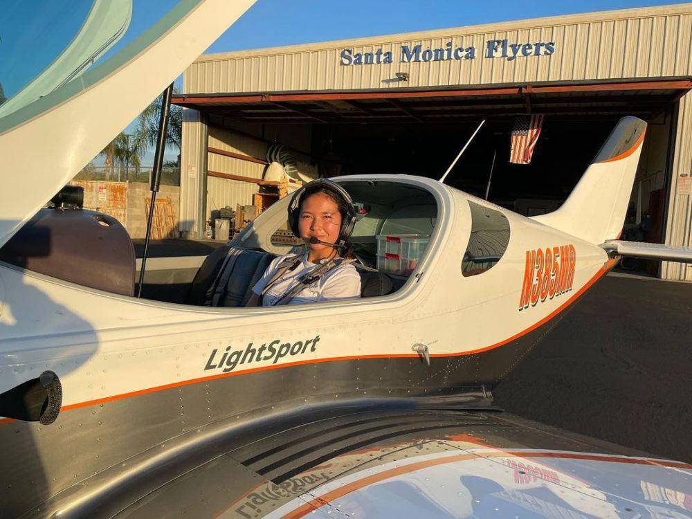 Angelina Tsuboi melakukan solo flight. (instagram.com/angelina_tsuboi)