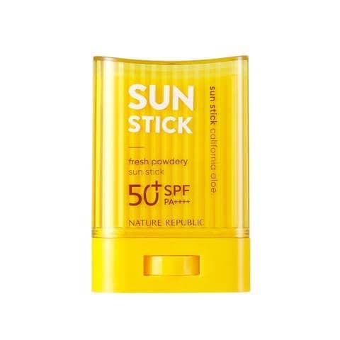California Aloe Fresh Powdery Sun Stick SPF50+ PA++++ (naturerepublic.id)