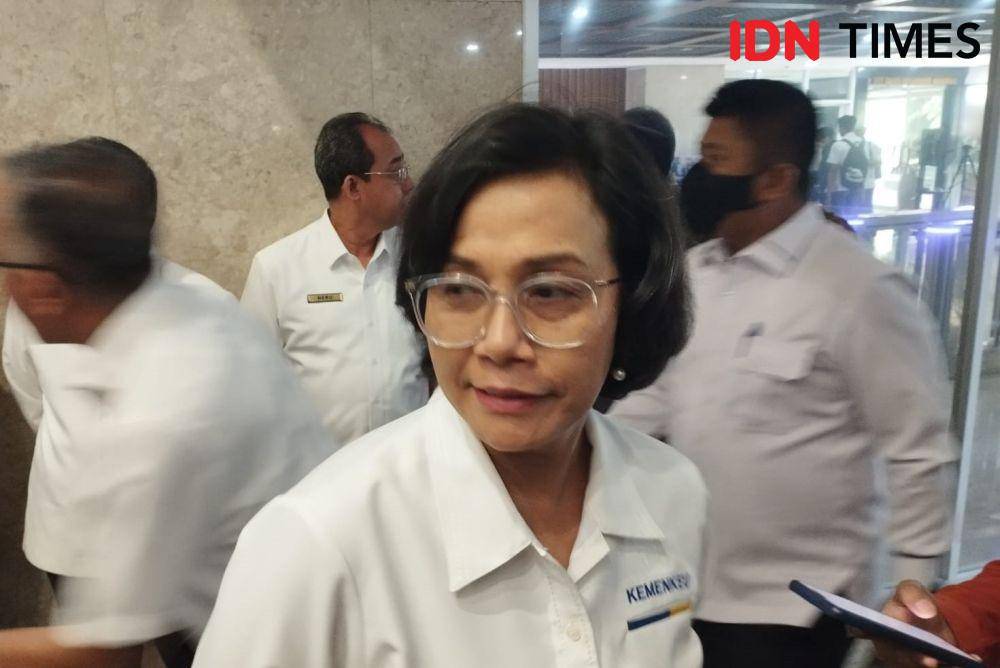 Menteri Keuangan (Menkeu) Sri Mulyani Indrawati di Gedung DPR RI, Jakarta, Senin (12/6/2023). (IDN Times/Trio Hamdani)