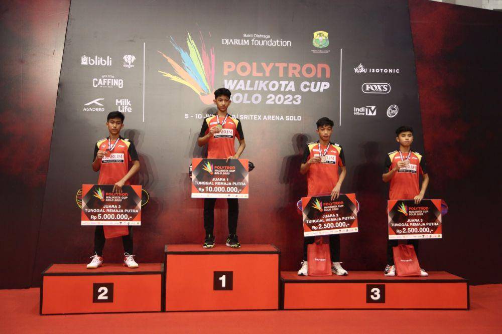Partai final Polytron Walikota Cup Solo 2023 berlangsung seru dan meriah. (Dok. PB Djarum)