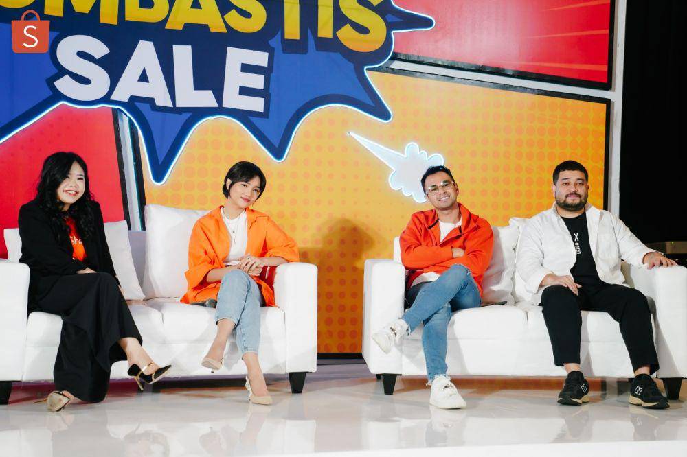 Konferensi Pers - Belanja Penuh Interaksi & Promosi Bersama 7.7 Shopee Live Bombastis Sale di Kasablanka Hall, Jakarta. 12 Juni 2023. (dok. Shopee)