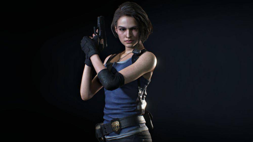 Jill Valentine nyaris selalu digambarkan dengan kostum berwarna biru. (dok. Capcom/Resident Evil 3)
