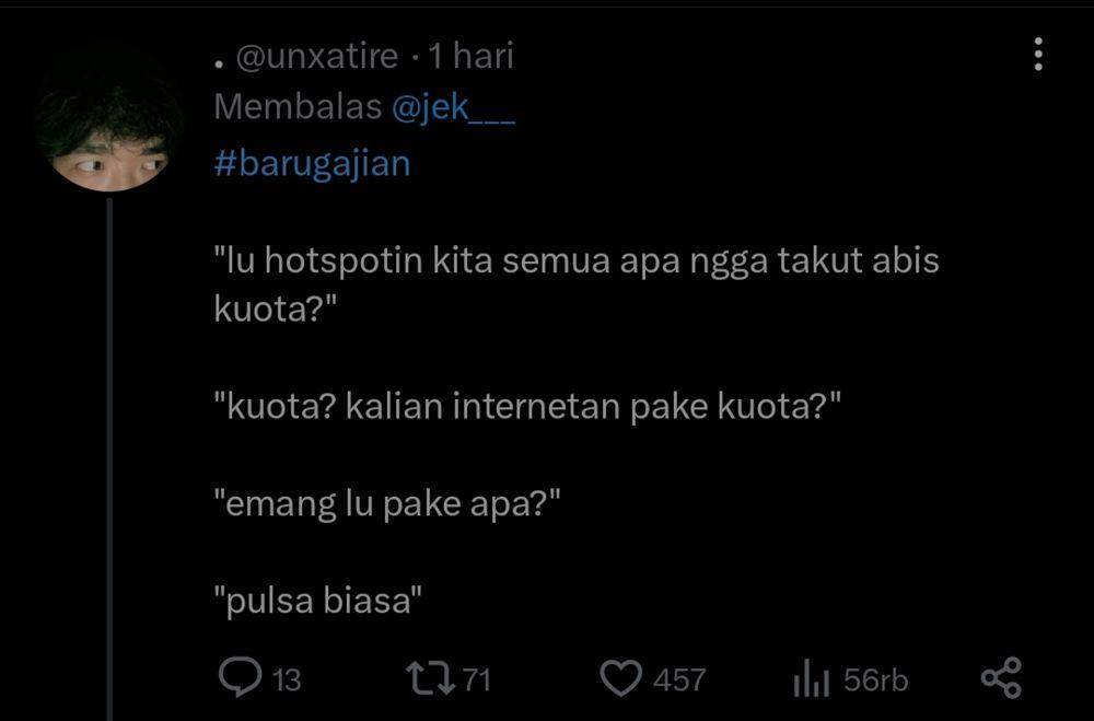 cerita abis gajian (twitter.com/unxatire)