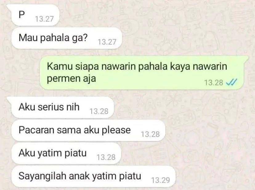 Chat lucu netizen (twitter.com/nocontextreceh)