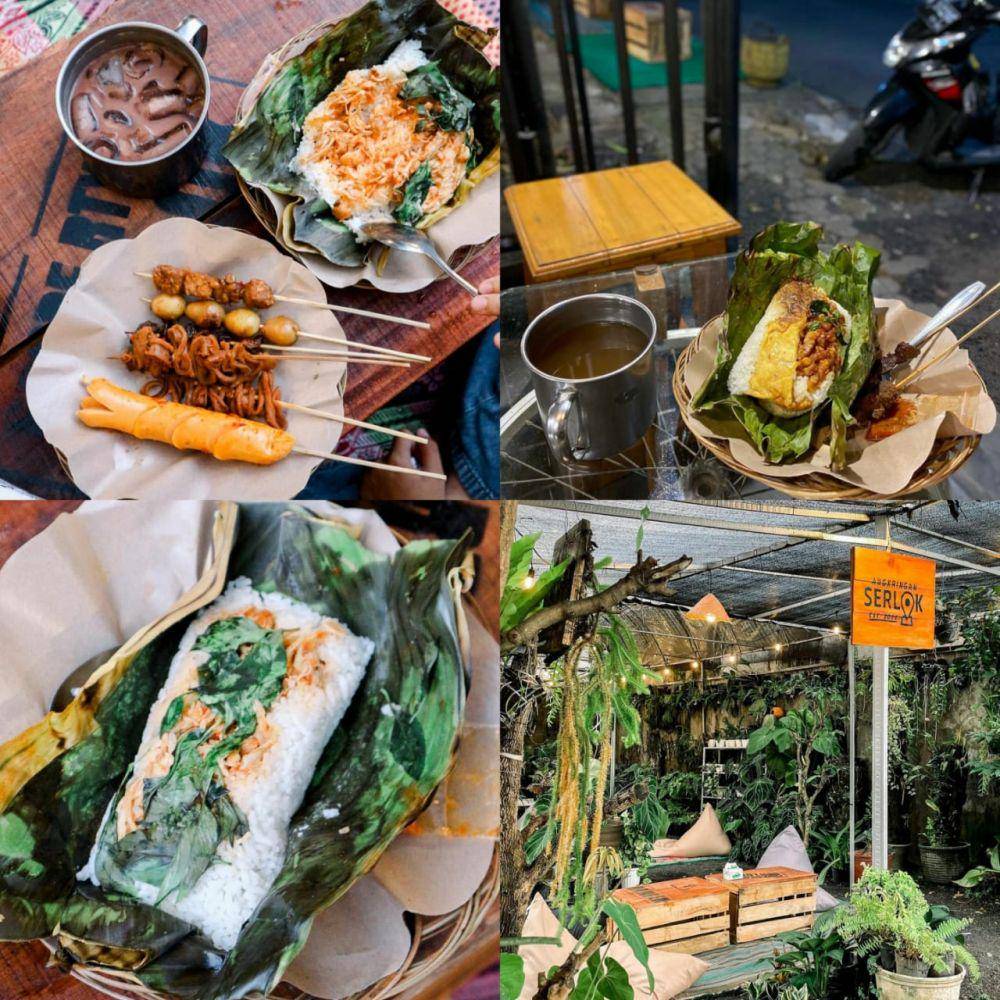 Makanan di Angkringan Serlok (Instagram.com/kulinerlmj.id)