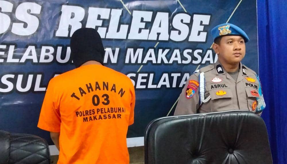 Waldi, preman di Makassar yang bakar 3 mobil ditangkap polisi. (Istimewa)