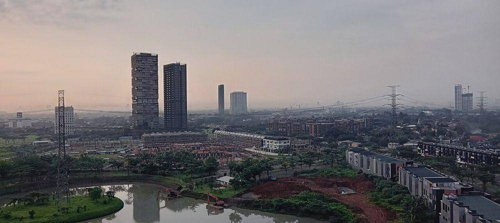 ilustrasi suasana Kota Tangerang dari ketinggian (wikipedia.org/Cun Cun)