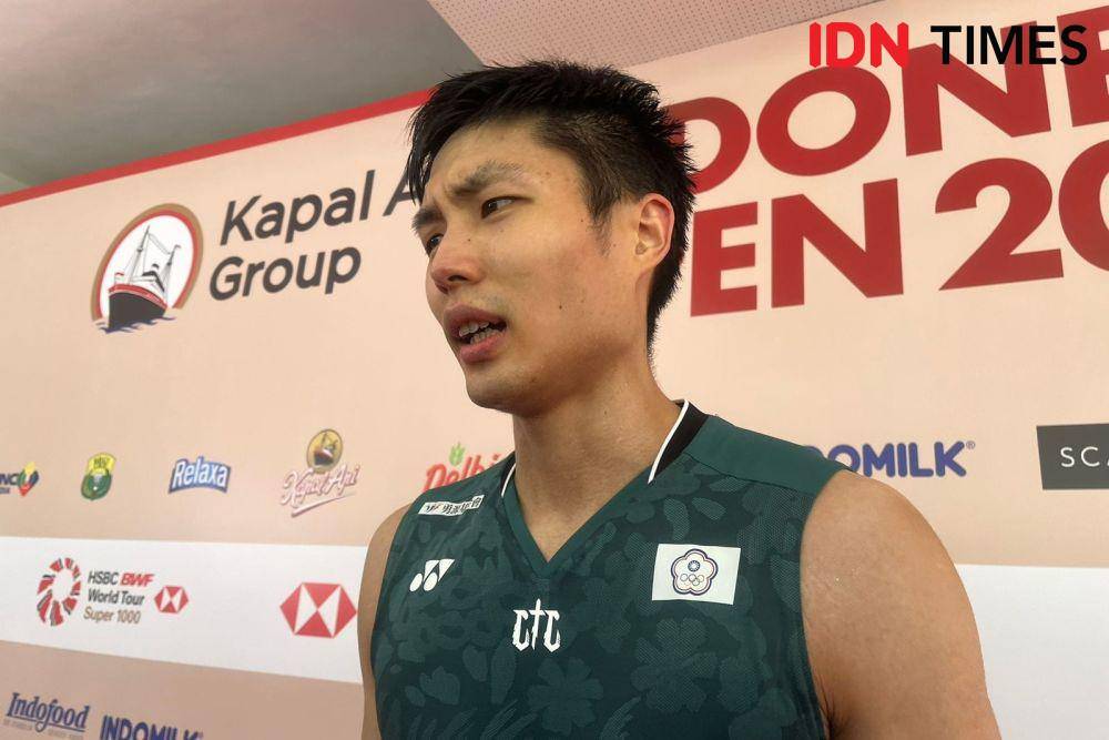 Tunggal putra Taiwan, Chou Tien Chen di Indonesia Open 2023 (IDN Times/Margith Juita Damanik)
