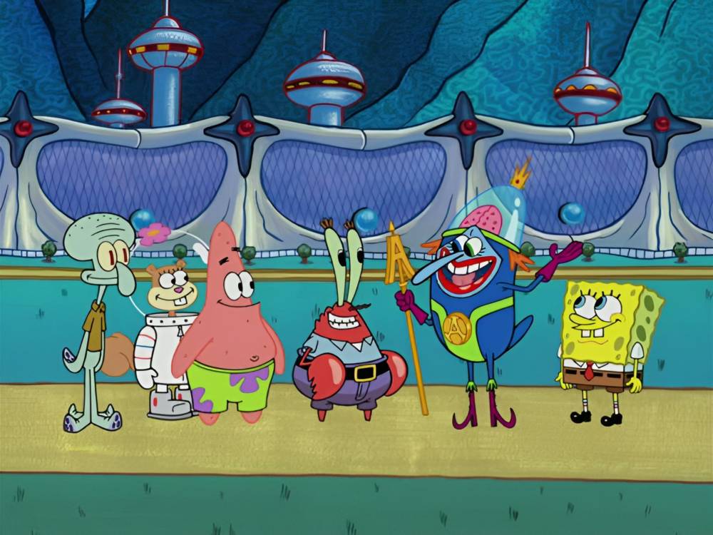SpongeBob dan kawan-kawan di kota Atlantis (dok. Nickelodeon/Spongebob Squarepants)