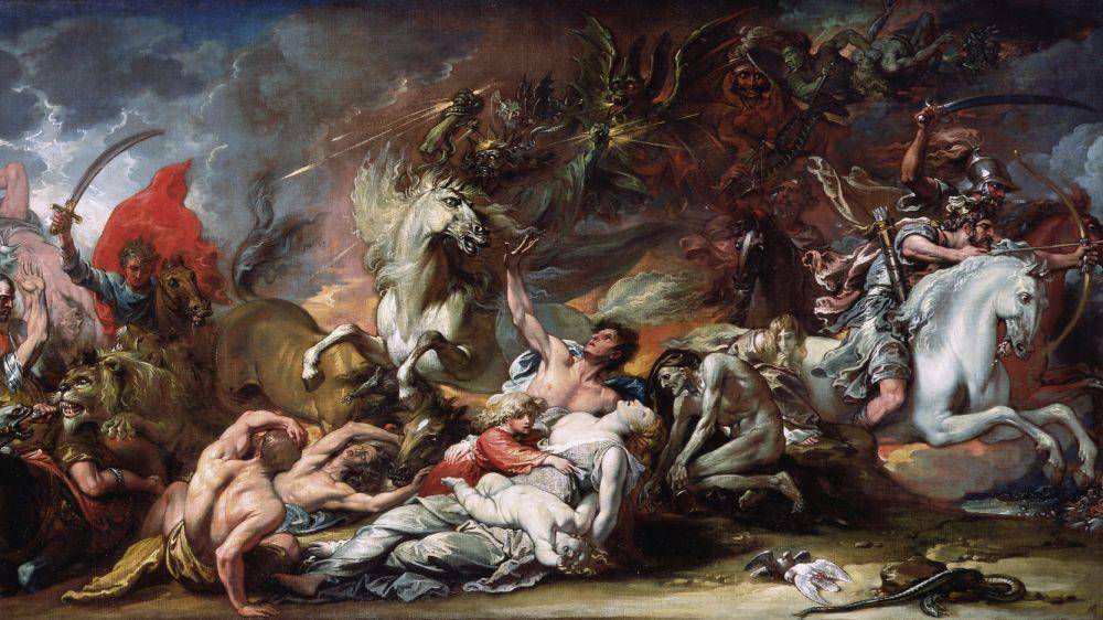 lukisan Empat Penunggang Kuda (commons.wikimedia.org/Benjamin West)