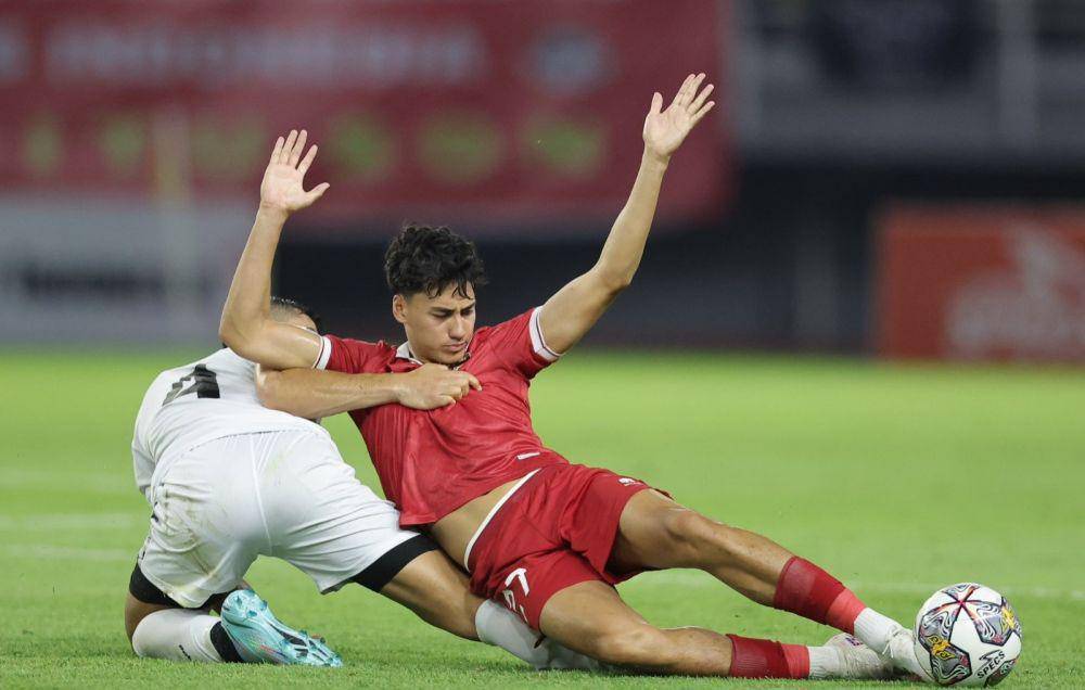 Rafael Struick saat melakoni debut bersama Timnas Indonesia, Rabu (14/6/2023). (Twitter/@PSSI).