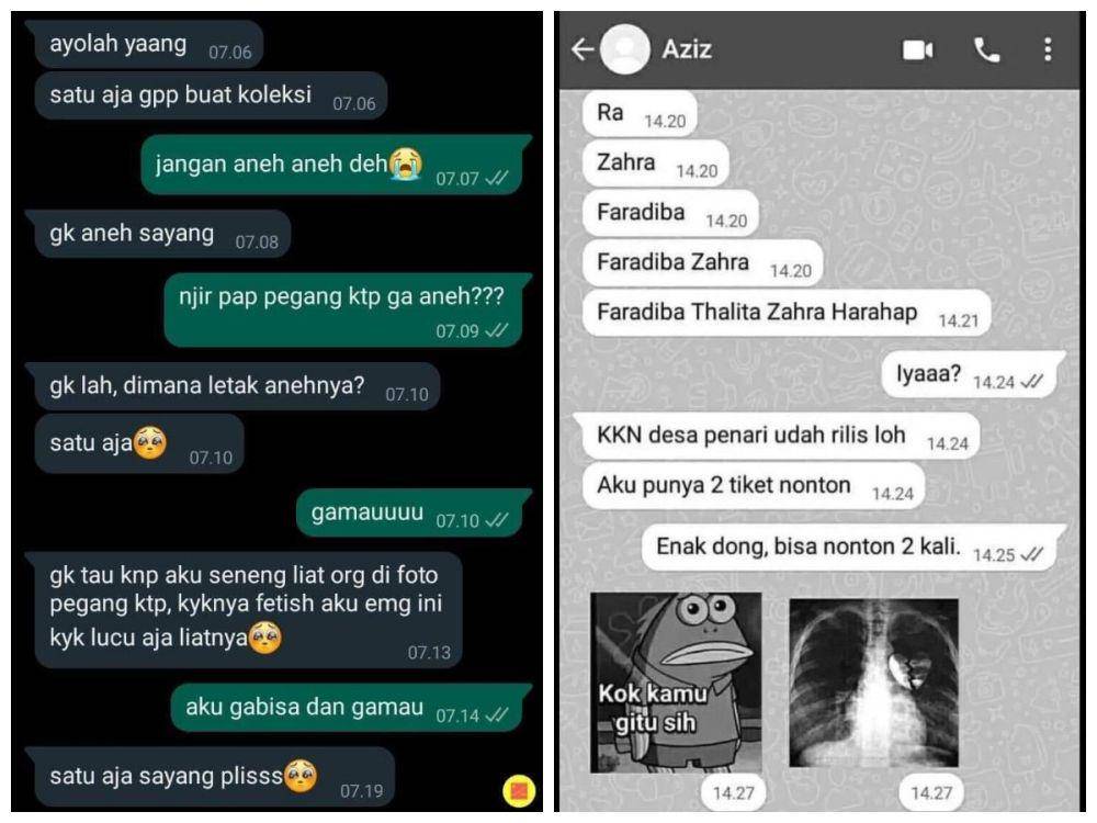 Chat lucu netizen (twitter.com/nocontextreceh)