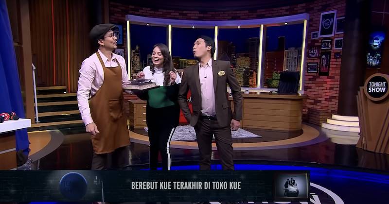 momen perdana Enzy Storia jadi bintang tamu di Tonight Show (youtube.com/TonightShowNet)
