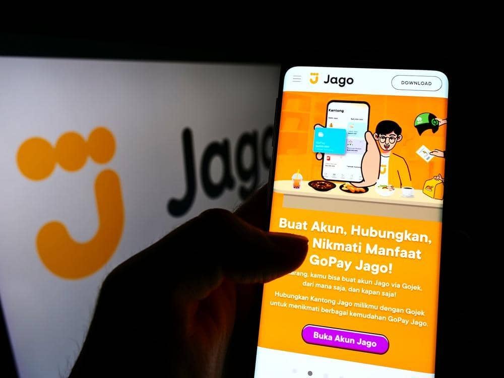 Ilustrasi aplikasi Bank Jago. (ShutterStock/T. Schneider)