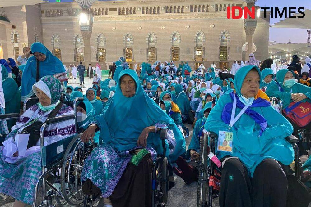 Jemaah Lansia yang menjalani haji pada tahun 2023. (IDN Times/Sunariyah)