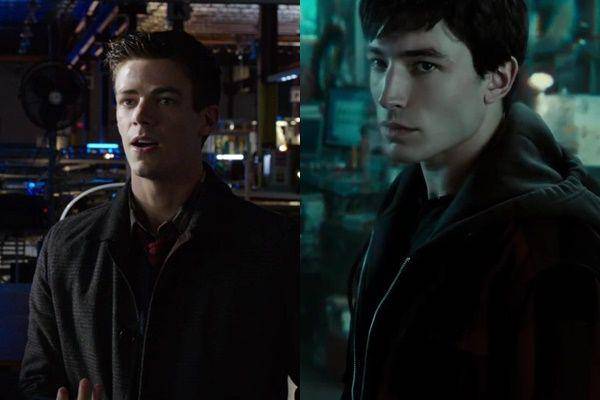 adu peran Grant Gustin vs Ezra Miller (dok. CW | dok. DC Studios)