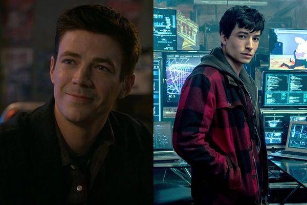 adu peran Grant Gustin vs Ezra Miller (dok. CW | dok. DC Studios)