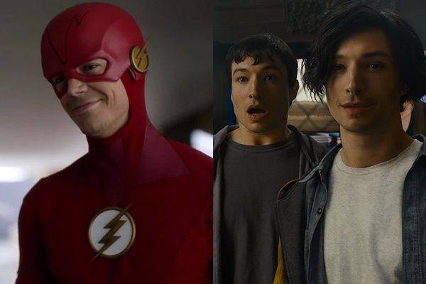 adu peran Grant Gustin vs Ezra Miller (dok. CW | dok. DC Studios)