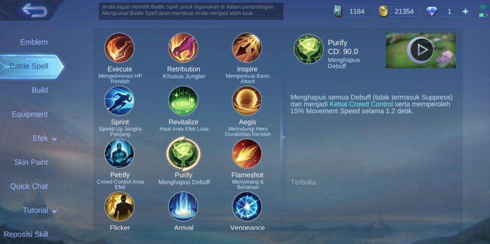 Battle Spell Purify (dok. Moonton/Mobile Legends: Bang Bang)