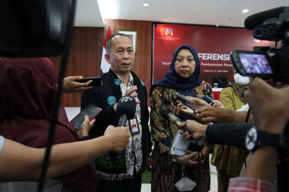 Konferensi Pers “Komitmen Percepatan Pembentukan Peraturan Turunan UU TPKS” secara virtual. (dok. KemenPPPA)