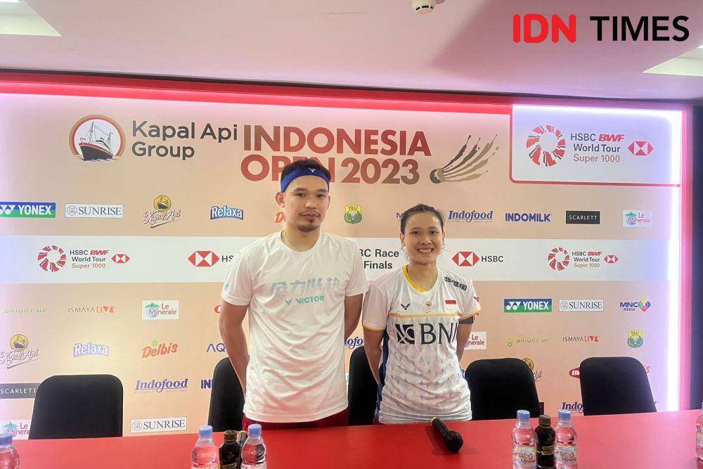 Rinov Rivaldy/Pitha Haningtyas Mentari di Indonesia Open 2023 (IDN Times/Margith Juita Damanik)