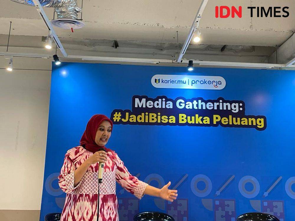 Media Gathering bertema '#JadiBisa Buka Peluang bersama Karier.mu & Prakerja' pada Kamis (15/6/23). (IDNTimes/Dina Fadillah Salma)