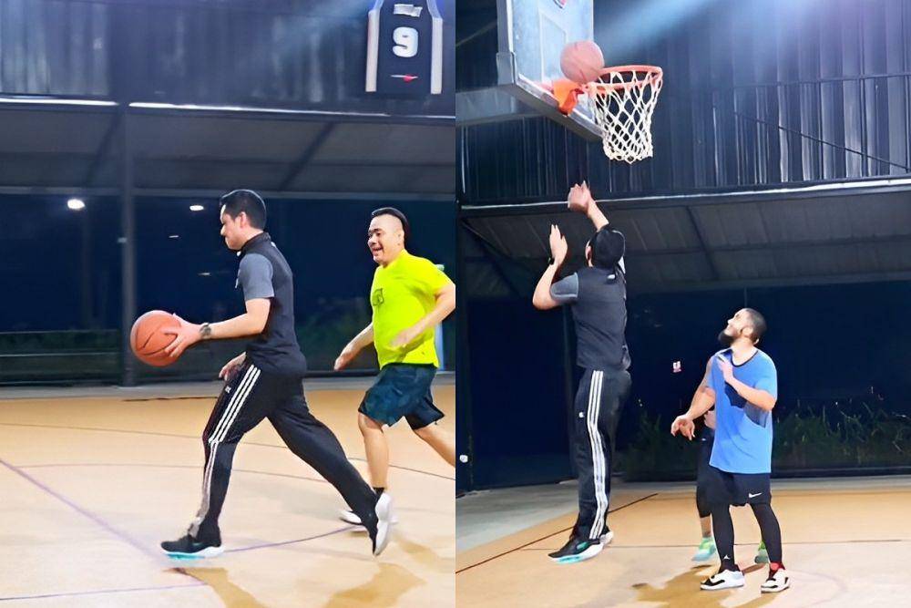 potret Dude Harlino bermain basket (instagram.com/dude2harlino)