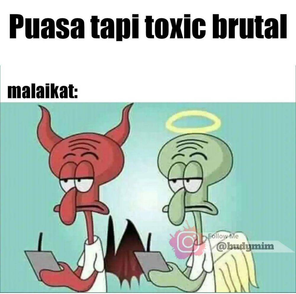 meme bingung catat kebaikan atau keburukan (instagram.com/budymim)