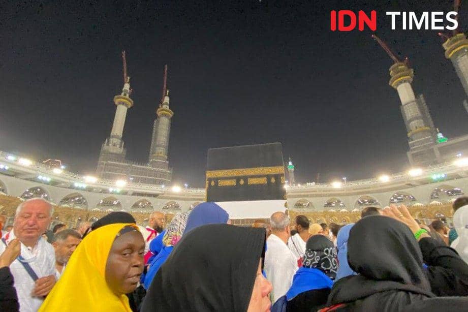 Ka'bah, Masjidil Haram, Makkah (IDN Times/Sunariyah)Suasana Masjidil Haram dan Ka'bah jelang puncak haji. (IDN Times/Sunariyah)